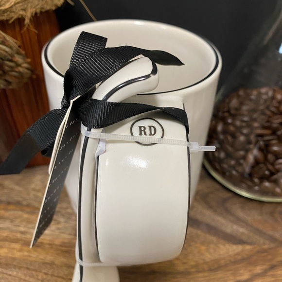 Rae Dunn White 'Enjoy' Mug with Spoon - Picture 3 of 5